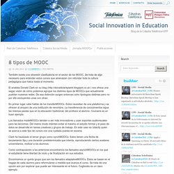 8 tipos de MOOC El analista Donald Clark