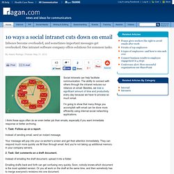 10 ways a social intranet cuts down on email