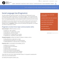 Social Language Use (Pragmatics)