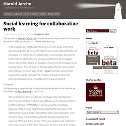 Social learning for collaborative work