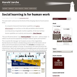 Social learning is for human work