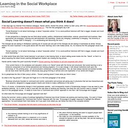 Social Learning doesn’t mean what you think it does!