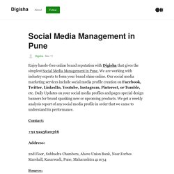 Social Media Management in Pune - Digisha - Medium