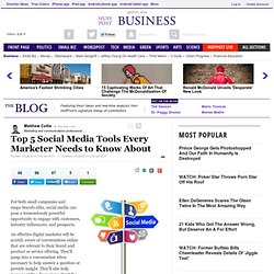 Top 5 Social Media Tools Every Marketer Needs to Know About 