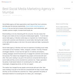 best social media marketing agency Mumbai