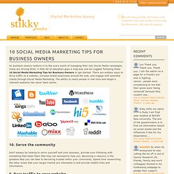 10 Social Media Marketing Tips for Business Owners - Stikky Media