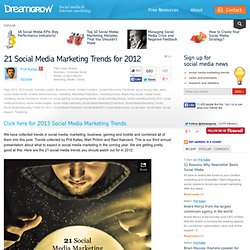 21 Social Media Marketing Trends for 2012
