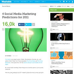 4 Social Media Marketing Predictions for 2011