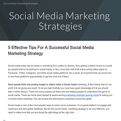 Social Media Marketing Strategies