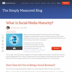 What Is Social Media Maturity ?