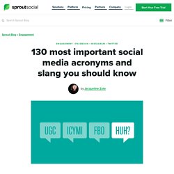 The 130 Most Important Social Media Acronyms