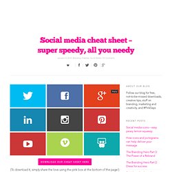 Social media cheat sheet (2014) – super speedy, all you needy