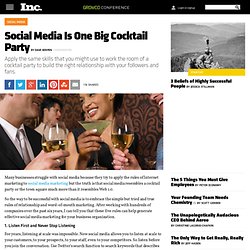 Social Media Is One Big Cocktail Party