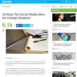 10 Must-Try Social Media Sites for College Students