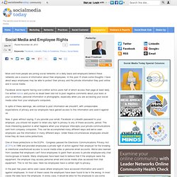 Social Media and Employee Rights