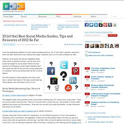 33 (of the) Best Social Media Guides, Tips and Resoures of 2012 So Far