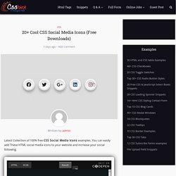 20+ Cool CSS Social Media Icons (Free Downloads) - csshint - A designer hub