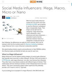 Social Media Influencers: Mega, Macro, Micro or Nano