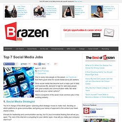 Top 7 Social Media Jobs