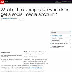 Social media and kids: What age do they start?