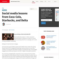 Social media lessons from Coca-Cola, Starbucks, and Delta