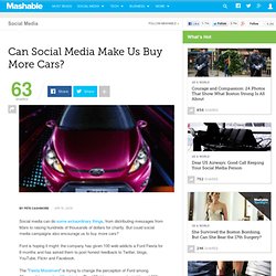 Can Social Media Make Us Buy More Cars?