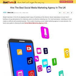 Hire The Best Social Media Marketing Agency In The UK