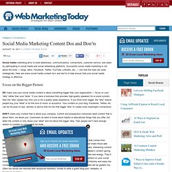 Social Media Marketing Content Dos and Don'ts