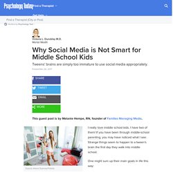 Why Social Media is Not Smart for Middle School Kids