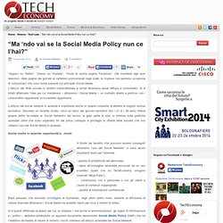 La social media policy (SMP): come farla?