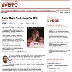 Social Media Predictions For 2010
