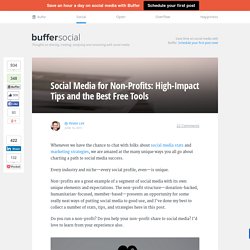 Social Media for Non-Profits: High-Impact Tips and the Best Free Tools