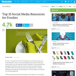 Top 15 Social Media Resources for Foodies