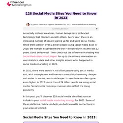 101+ Social Media Sites You Need to Know in 2021