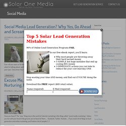 Social Media – Solar One Media