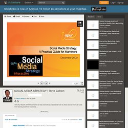 SOCIAL MEDIA STRATEGY | Steve Latham