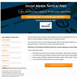 Social Media Tactical Plan