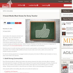 5 Social Media Must Knows for Every Teacher