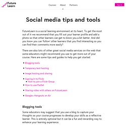 Social media tips and tools