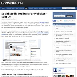 Social Media Toolbars For Websites – Best of