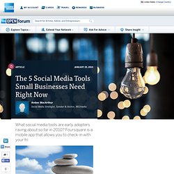 The 5 Social Media Tools Small Businesses Need Right Now : The W