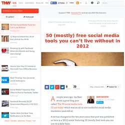 50 Free Social Media Tools You Can't Live Without