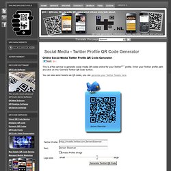 Social Media - Twitter QR Code Generator