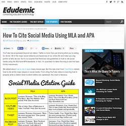 How To Cite Social Media Using MLA and APA