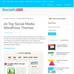 20 Top Social Media WordPress Themes