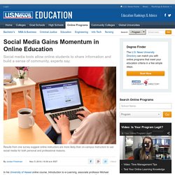 Social Media Gains Momentum in Online Education