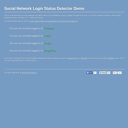 Social Network Login Status Detector Demo