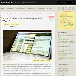 Do You Use Social Networking to Find Work?