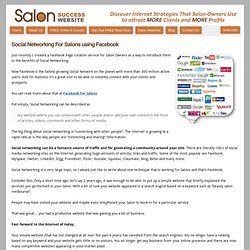 Social Networking For Salons using Facebook