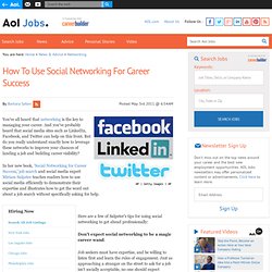How to Use Social Networking for Career Success